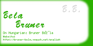 bela bruner business card